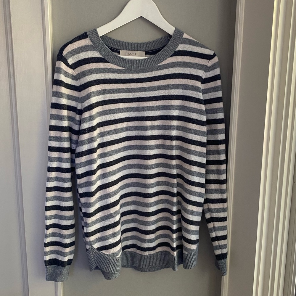 LOFT Striped Knit Sweater